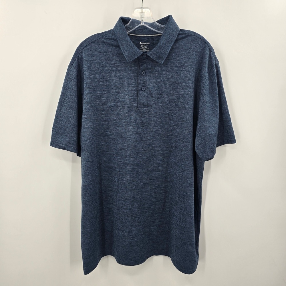 Members Mark‎ Performance Polo Mens XL Blue Cove Heather Men Shirt